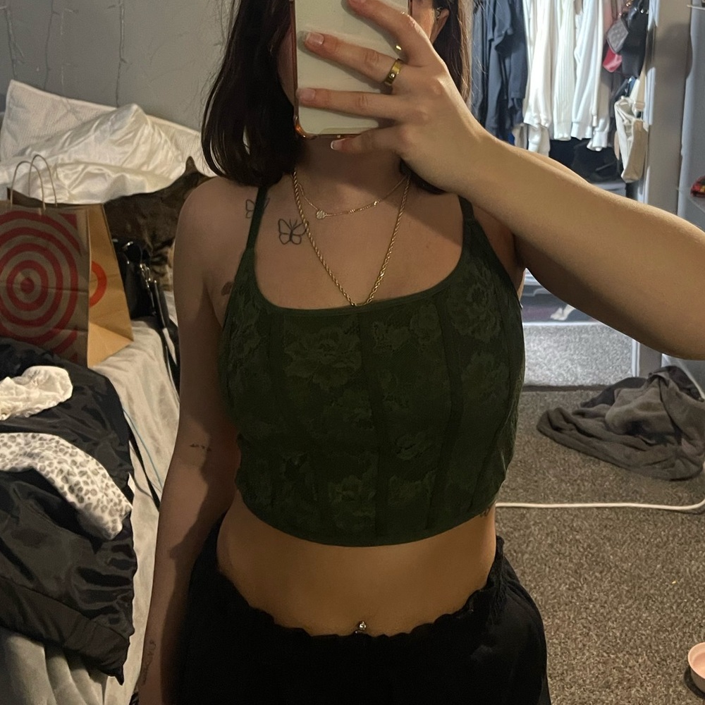 corset lace tank top